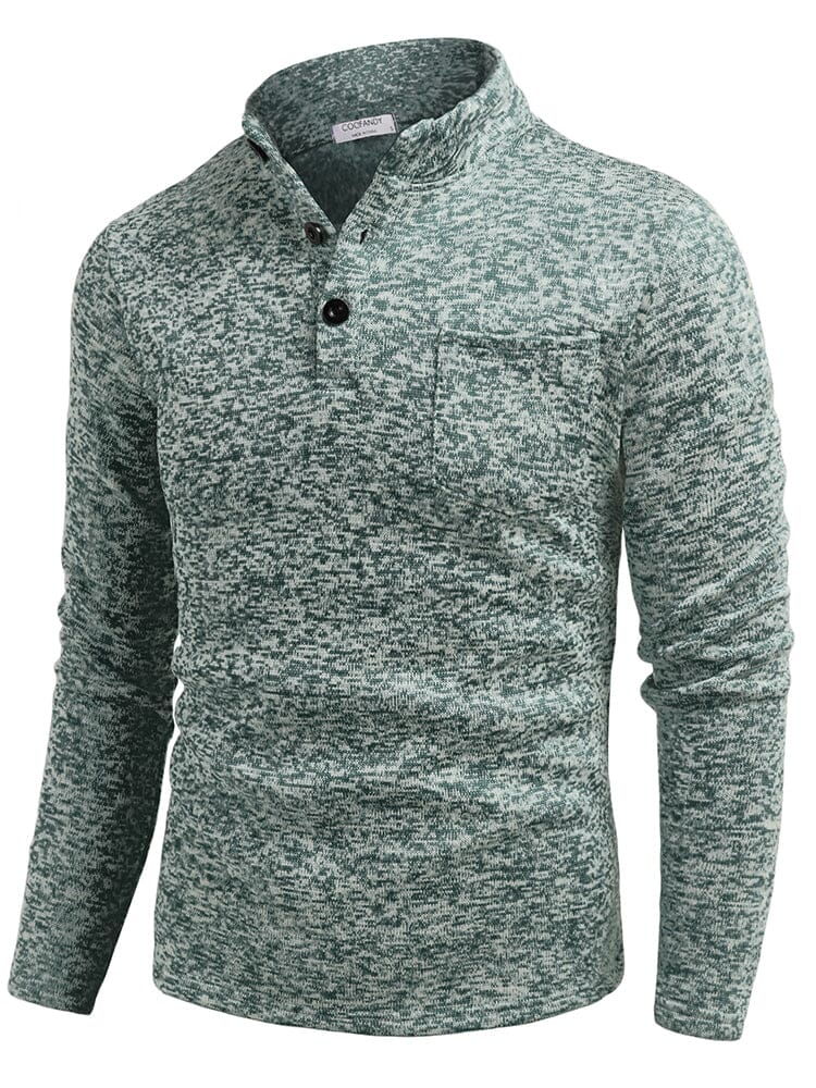 Sudadera henley térmica de forro polar