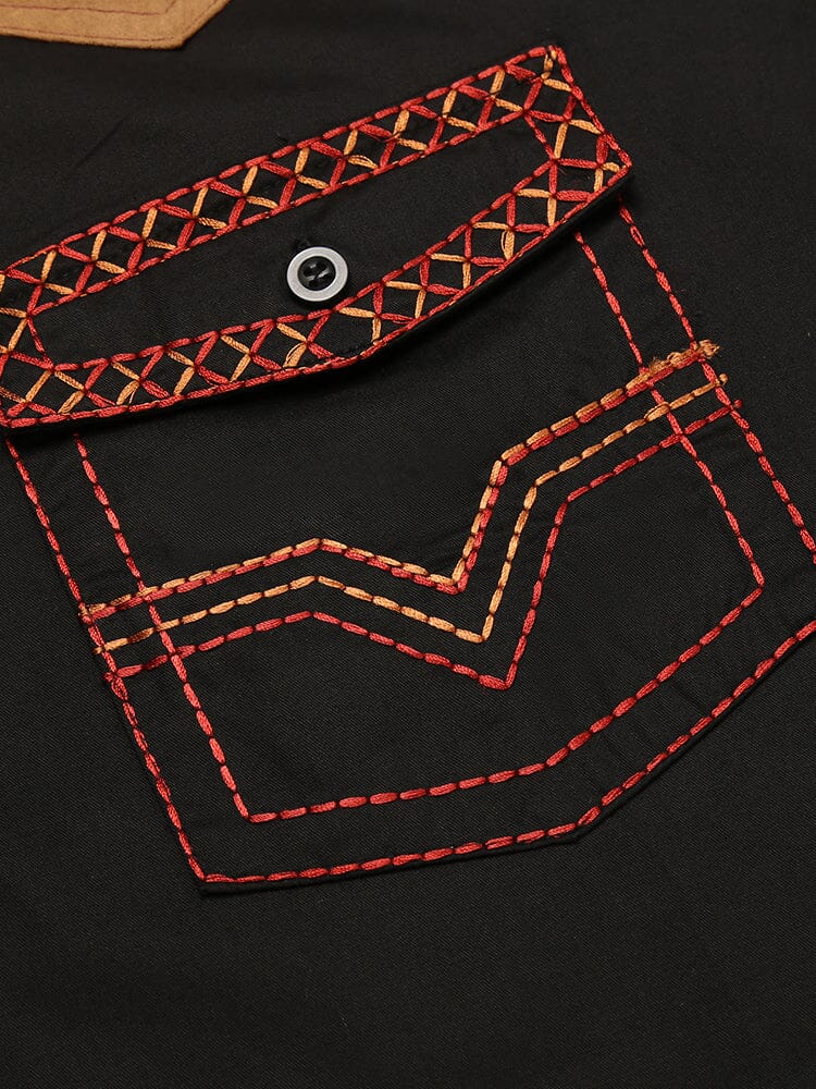 Camisa vaquera vintage bordada estilo western
