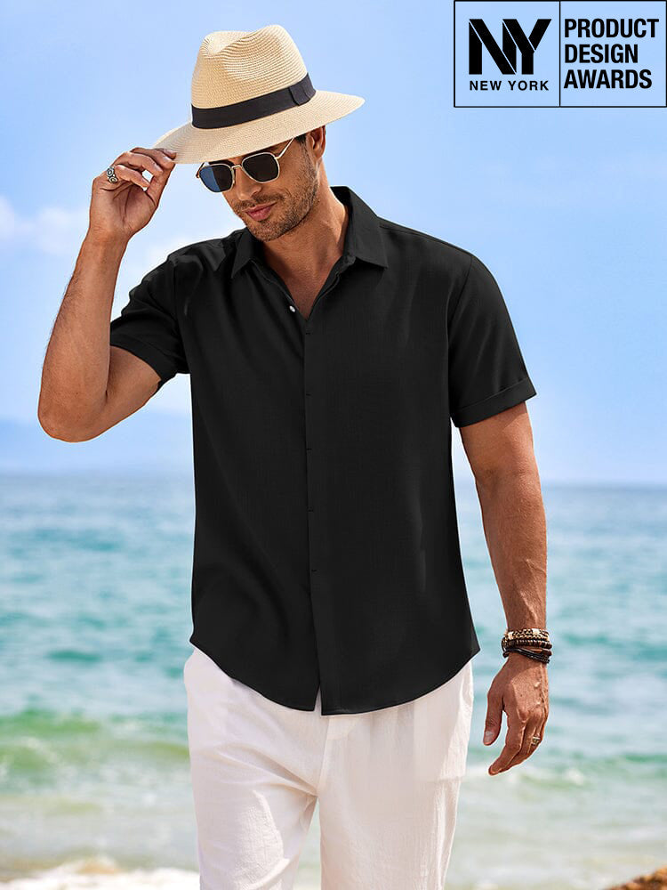 Camisa de lino transpirable casual