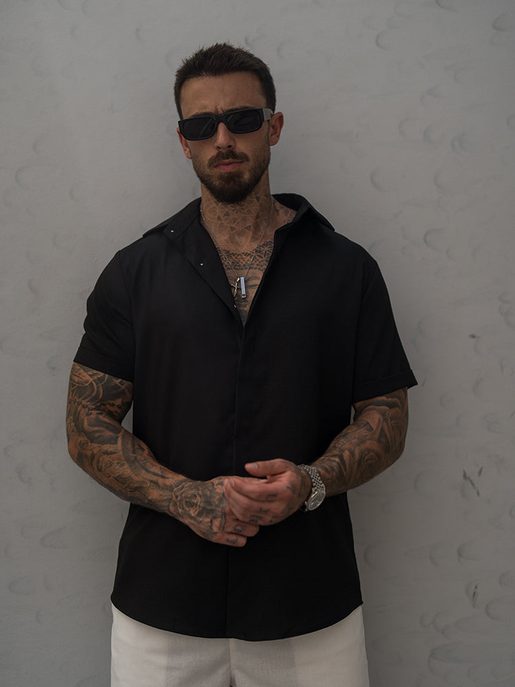 Camisa de lino transpirable casual