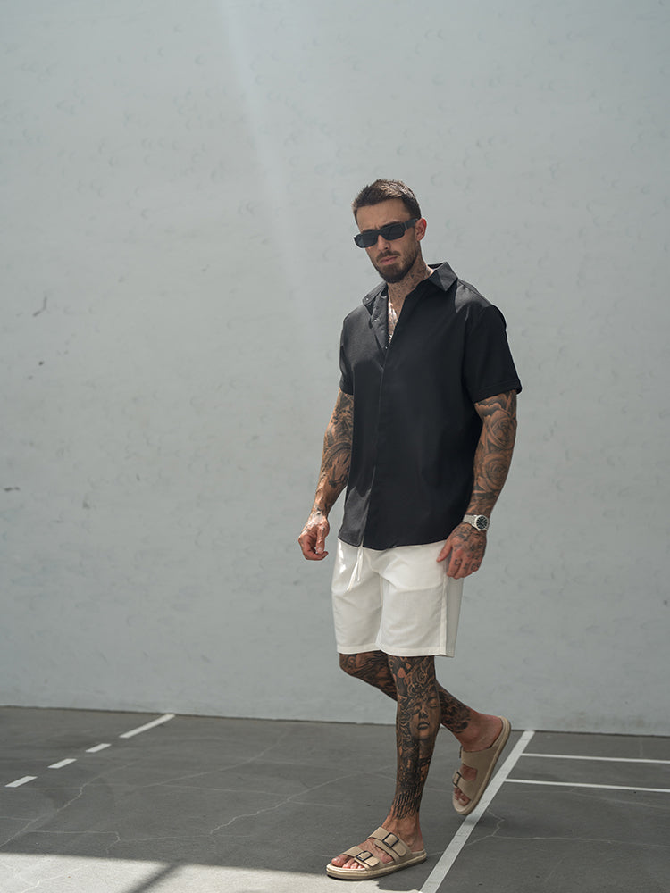 Camisa de lino transpirable casual