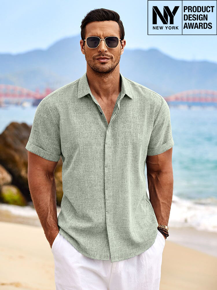 Camisa de lino transpirable casual
