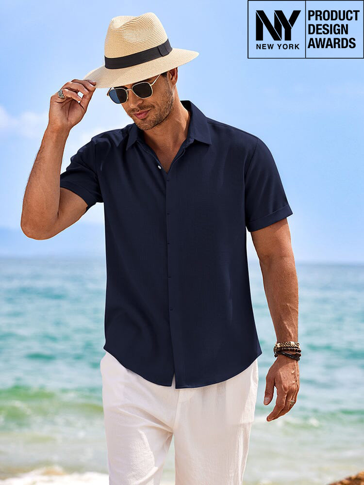 Camisa de lino transpirable casual