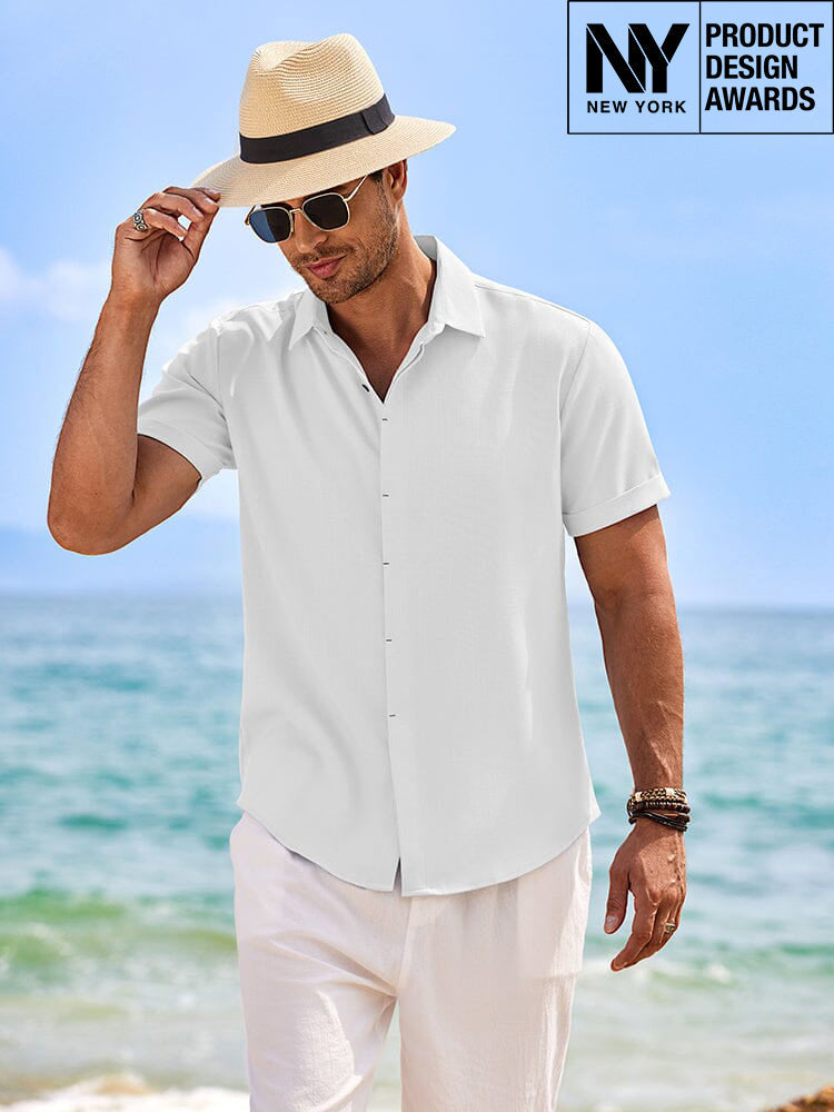 Camisa de lino transpirable casual