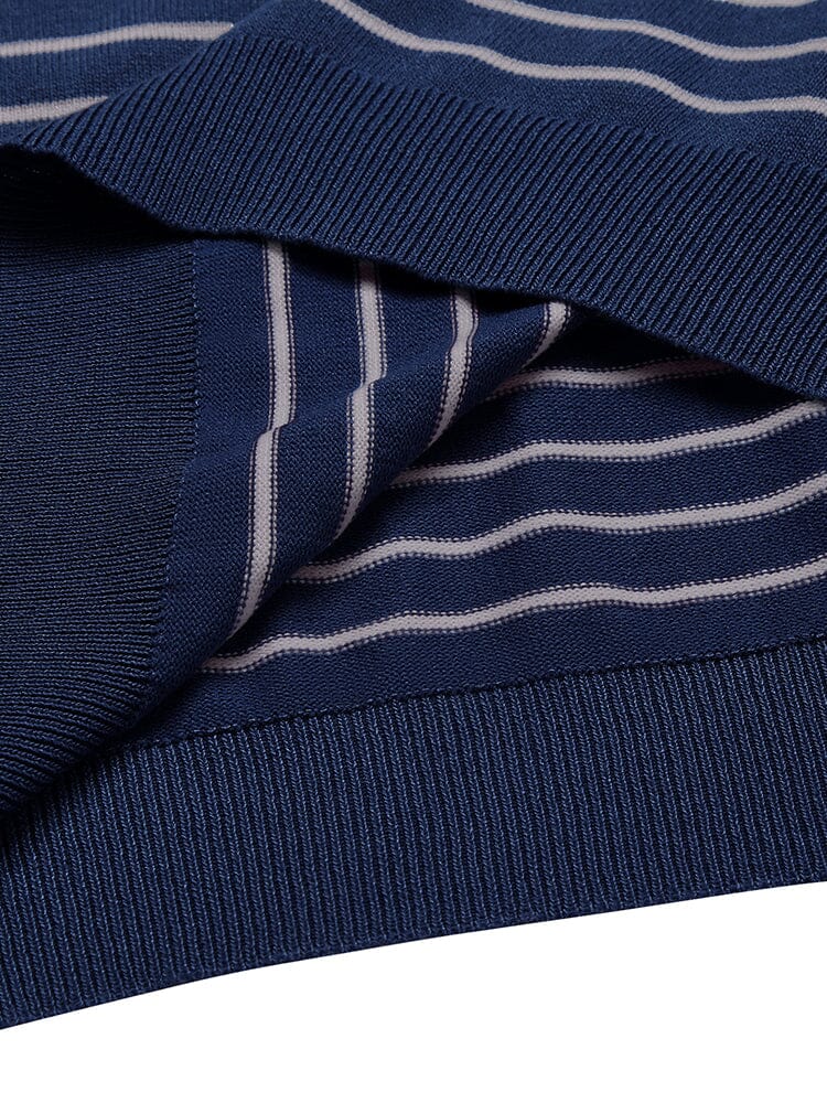Polo de punto a rayas casual