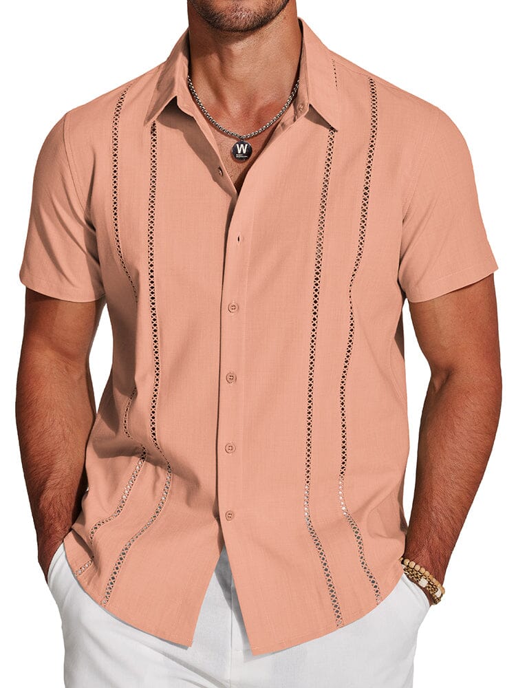 Camisa guayabera cubana casual de botones