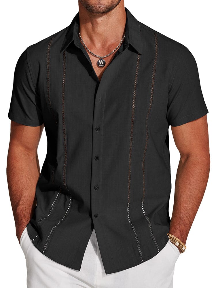 Camisa guayabera cubana casual de botones