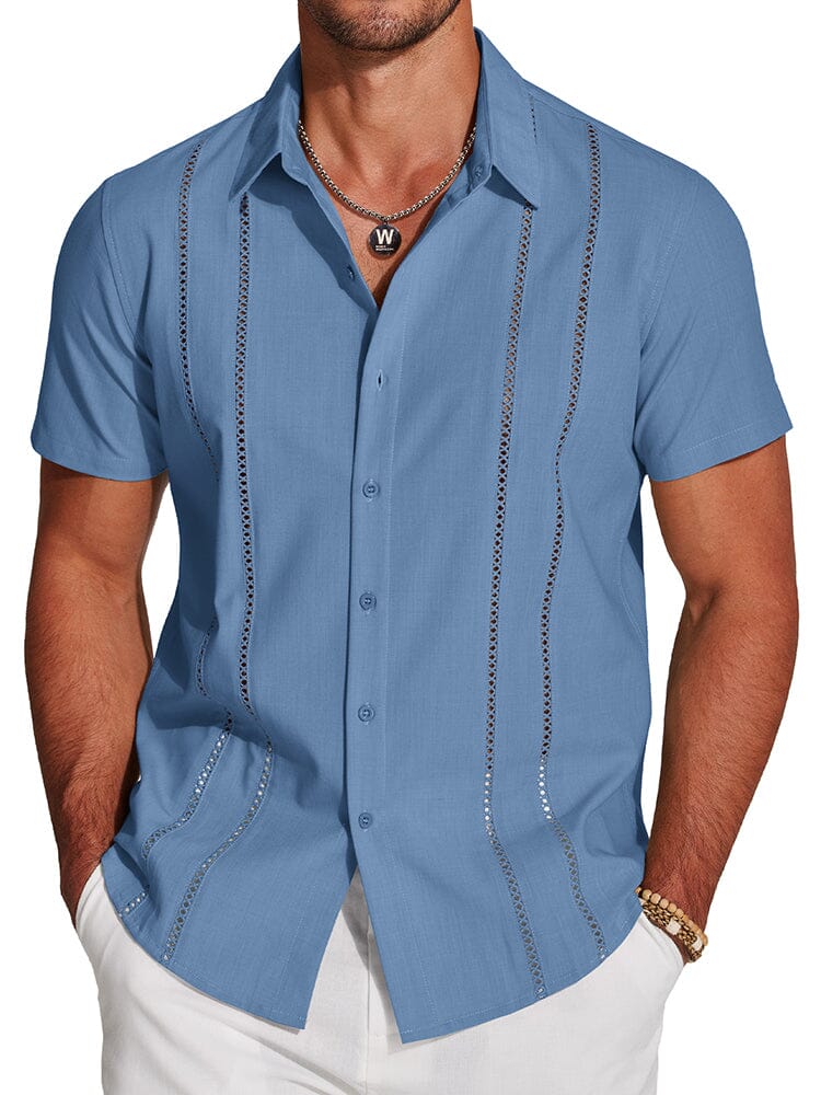 Camisa guayabera cubana casual de botones