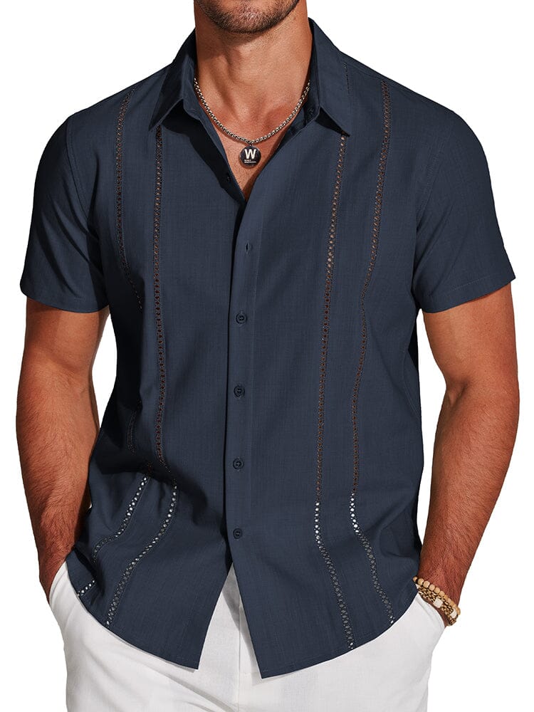 Camisa guayabera cubana casual de botones