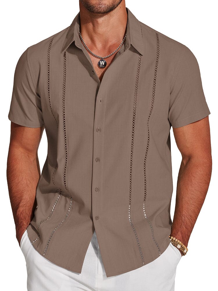 Camisa guayabera cubana casual de botones