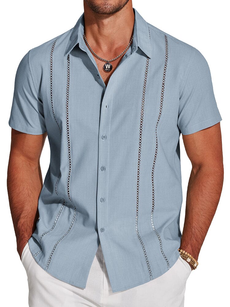 Camisa guayabera cubana casual de botones