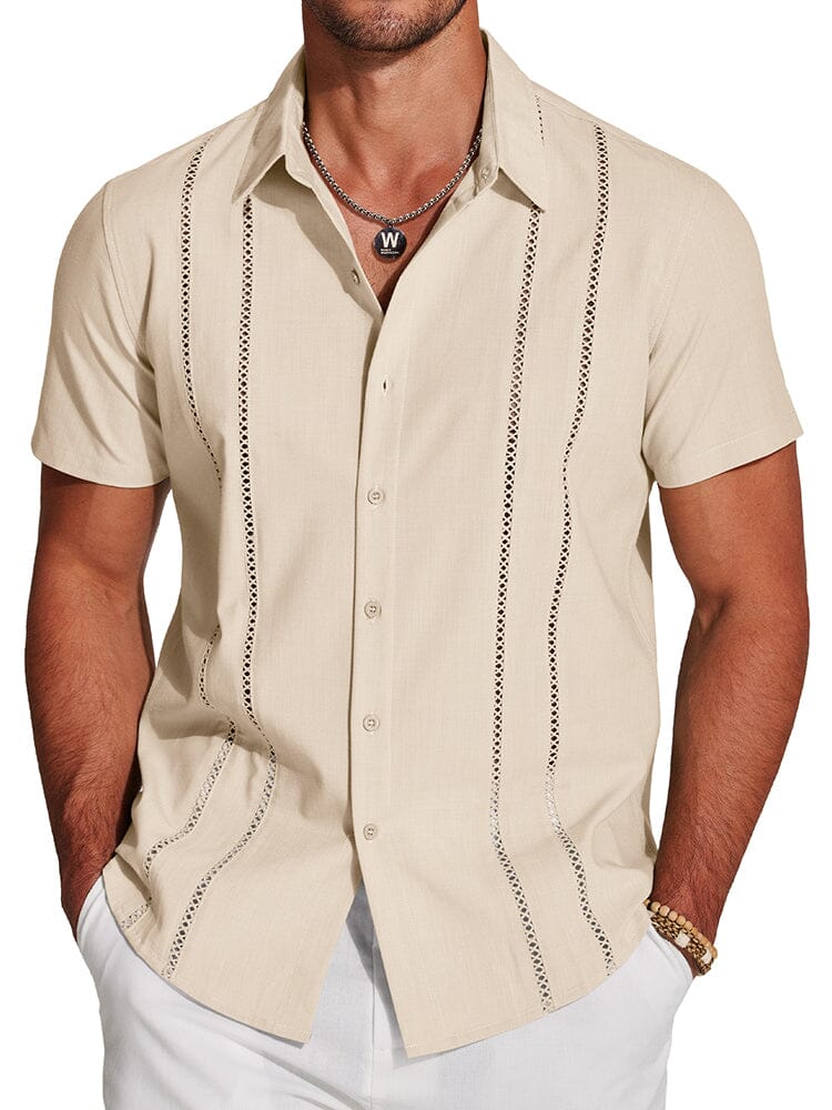 Camisa guayabera cubana casual de botones