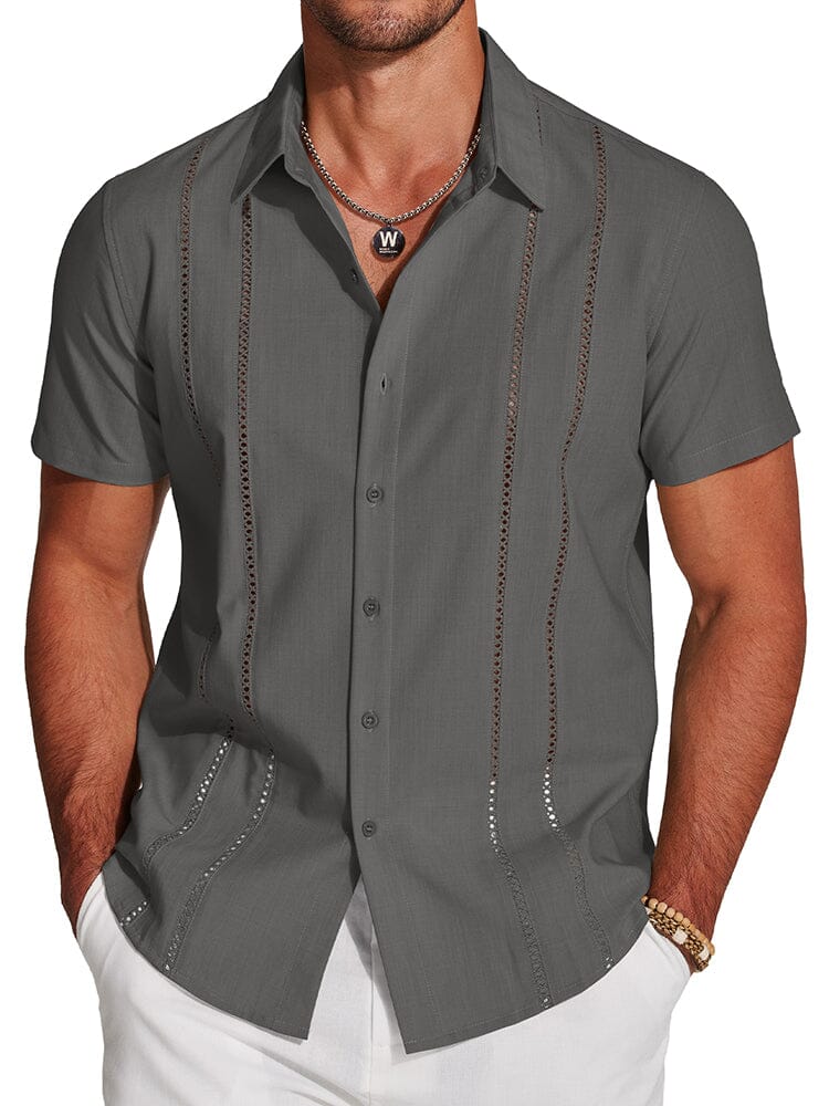 Camisa guayabera cubana casual de botones