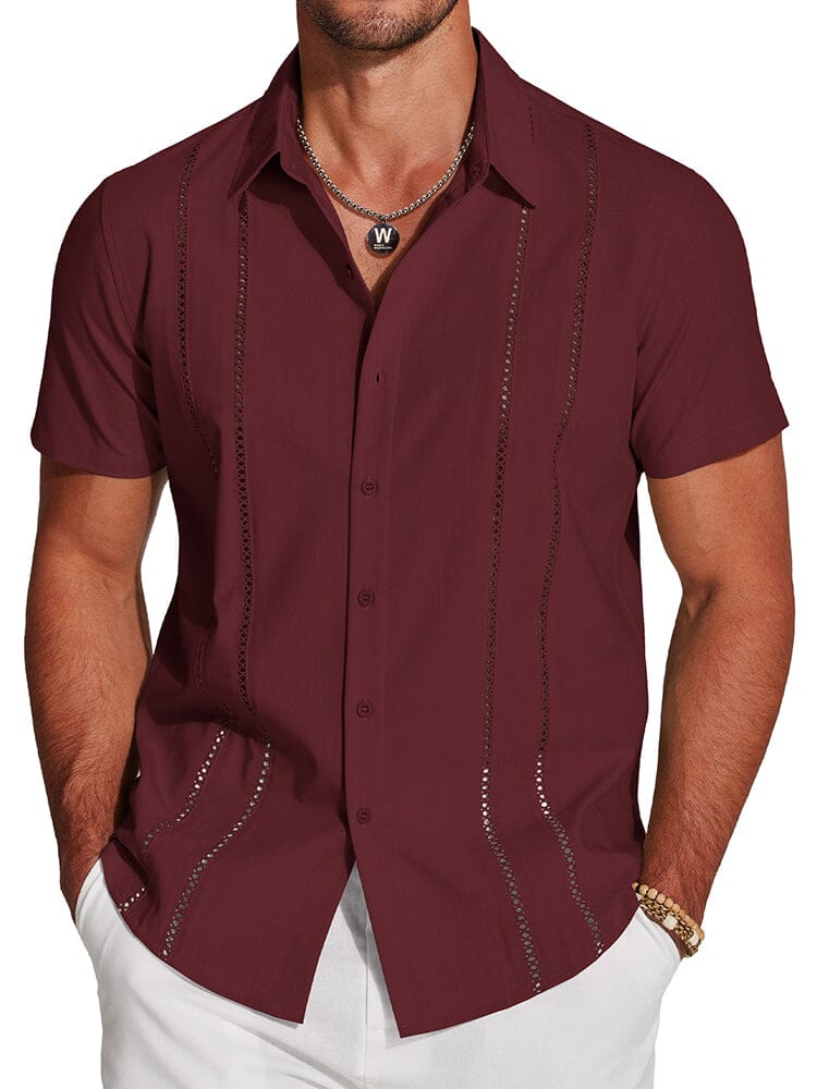 Camisa guayabera cubana casual de botones