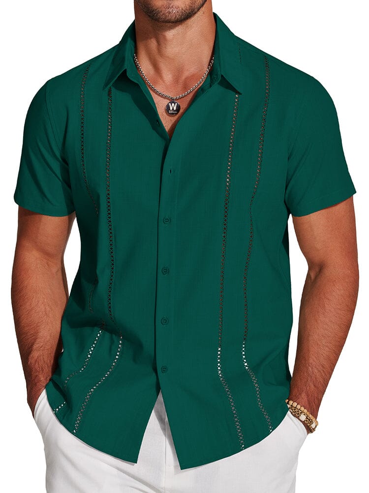 Camisa guayabera cubana casual de botones