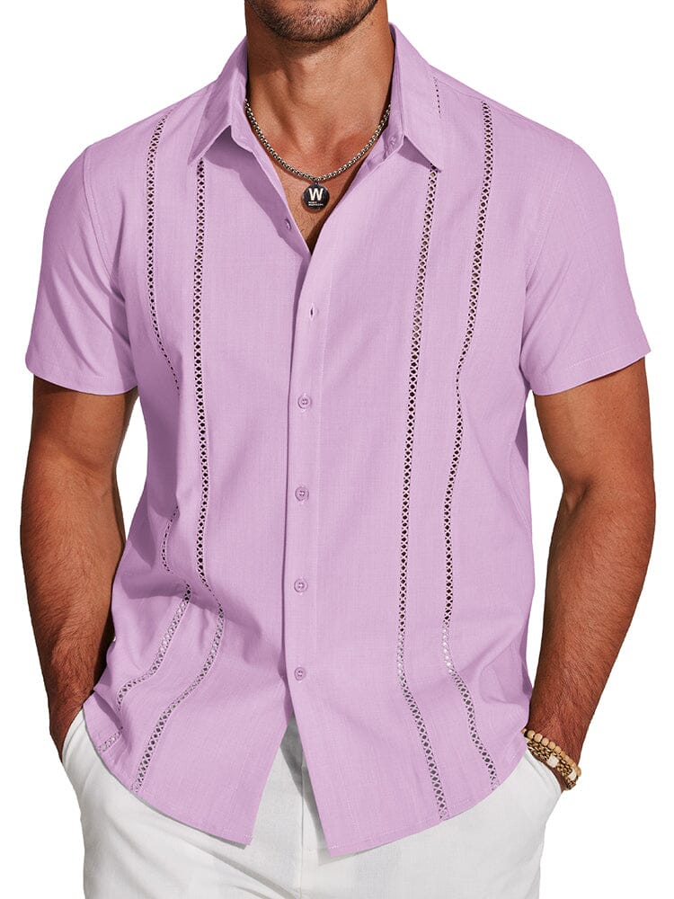 Camisa guayabera cubana casual de botones
