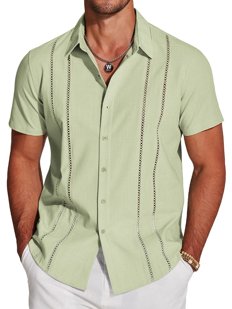 Camisa guayabera cubana casual de botones