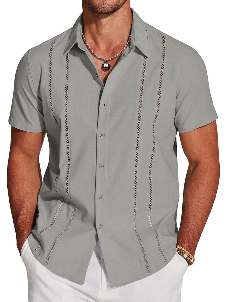 Camisa guayabera cubana casual de botones