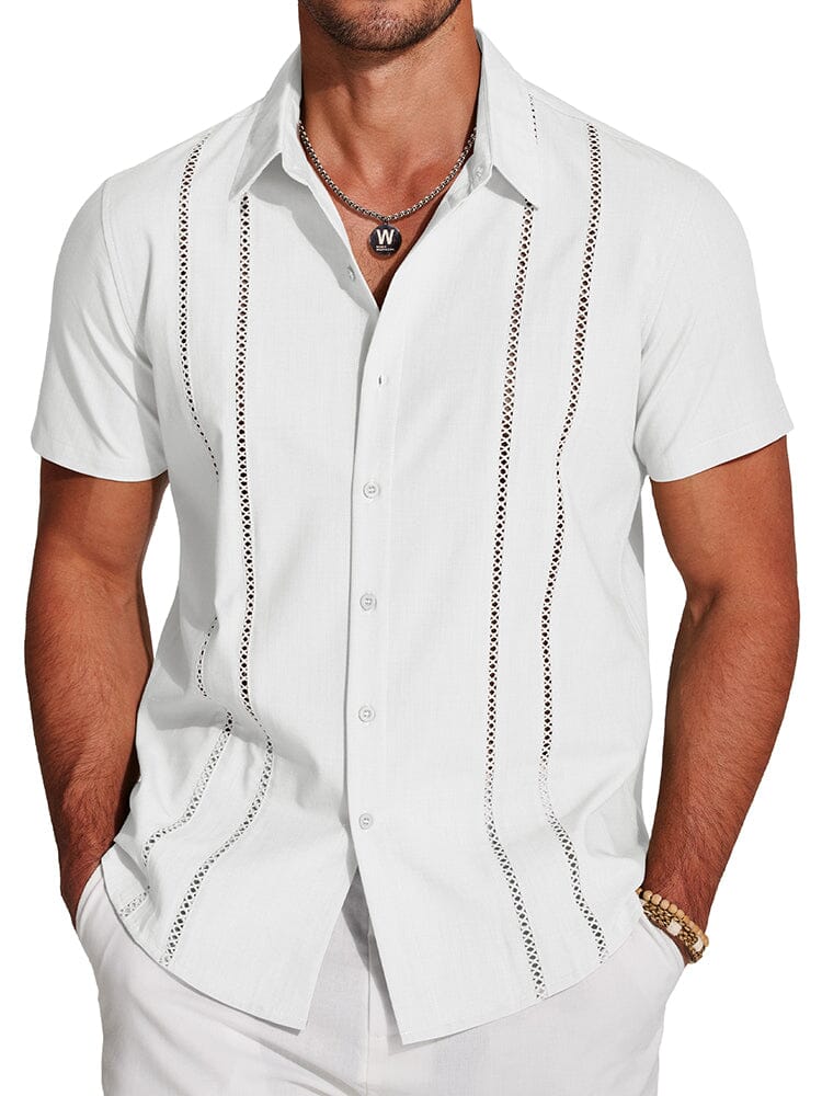Camisa guayabera cubana casual de botones
