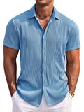 Camisa texturizada a rayas casual