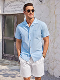 Camisa de playa 100% algodón de manga corta