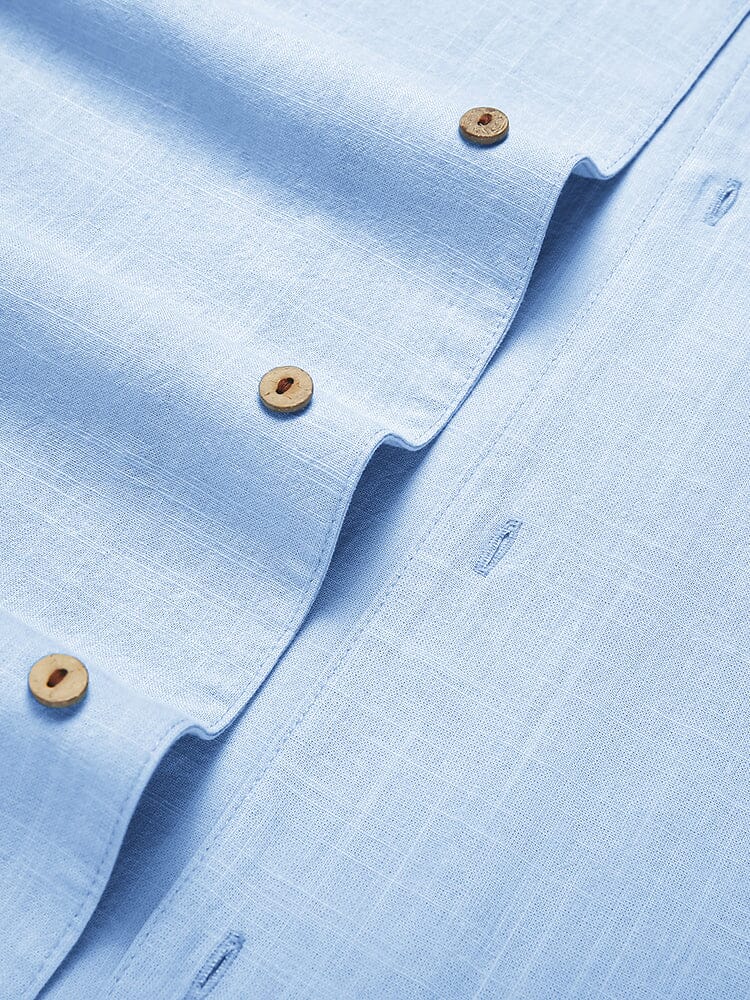 Camisa de playa 100% algodón de manga corta