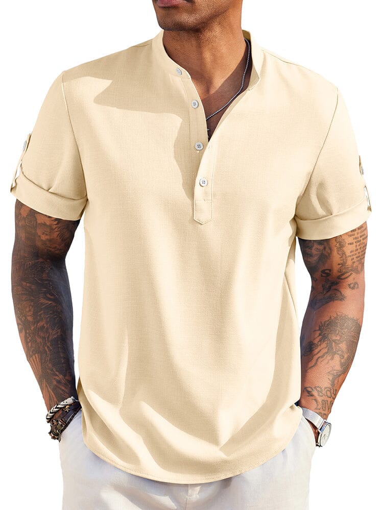 Camisa henley de lino esencial de verano