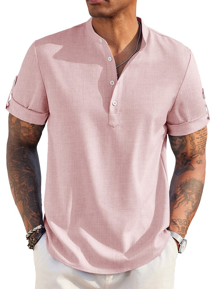 Camisa henley de lino esencial de verano