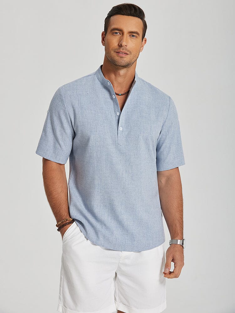 Camisa henley de lino esencial de verano