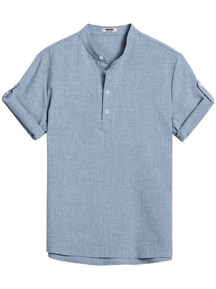 Camisa henley de lino esencial de verano