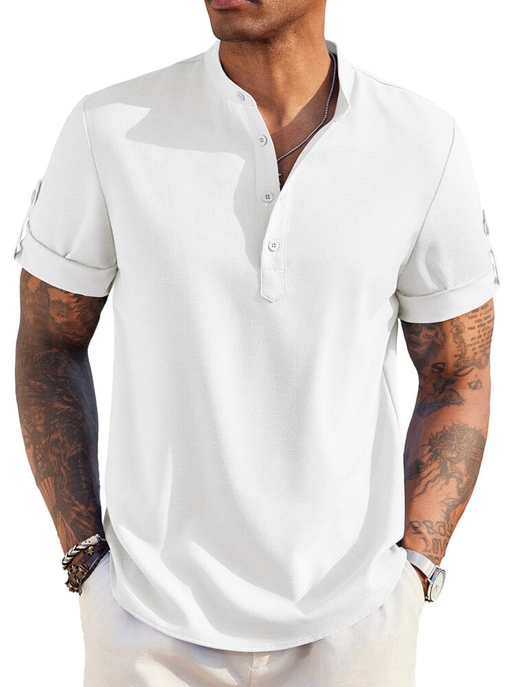 Camisa henley de lino esencial de verano