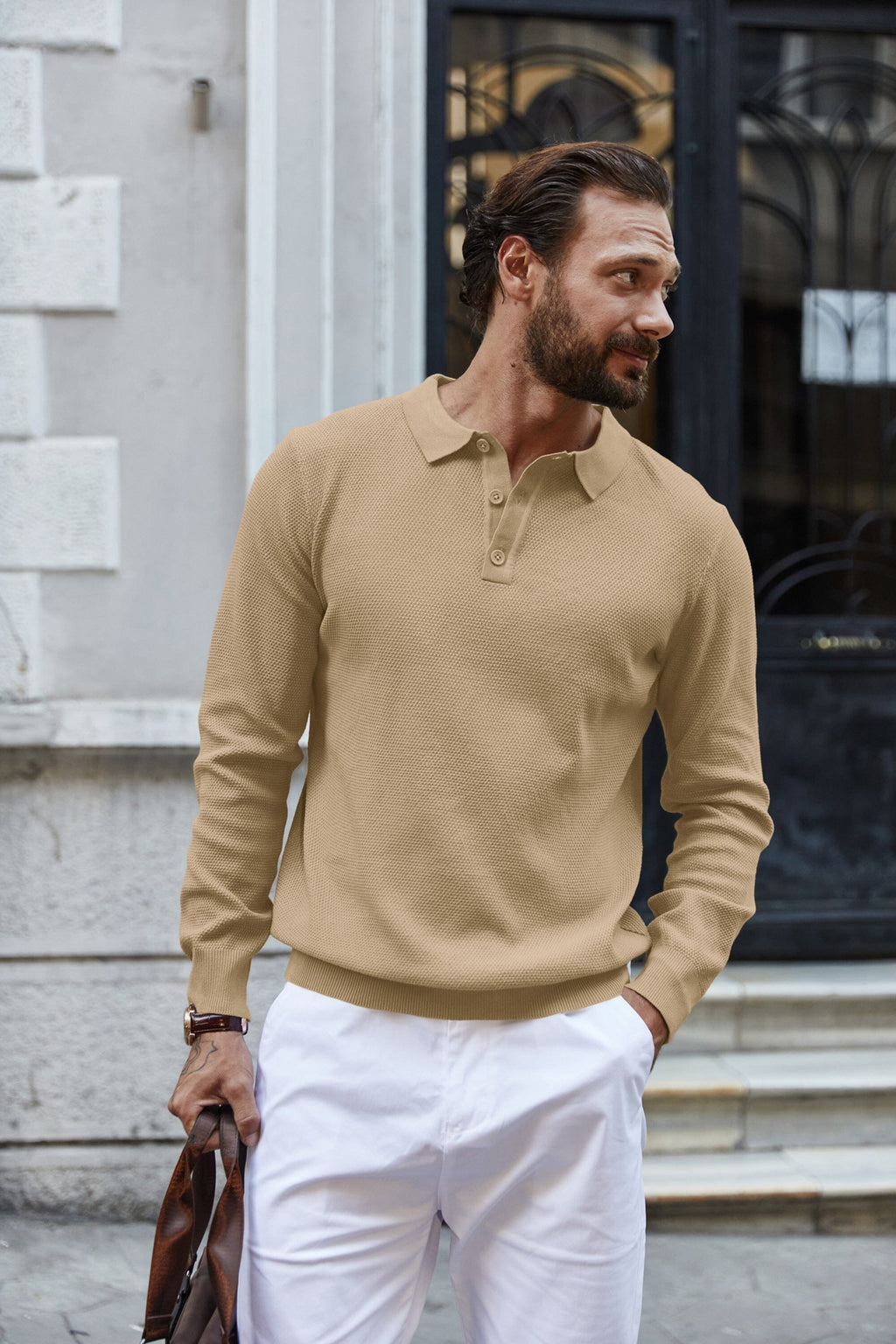 Polo jersey casual elástico