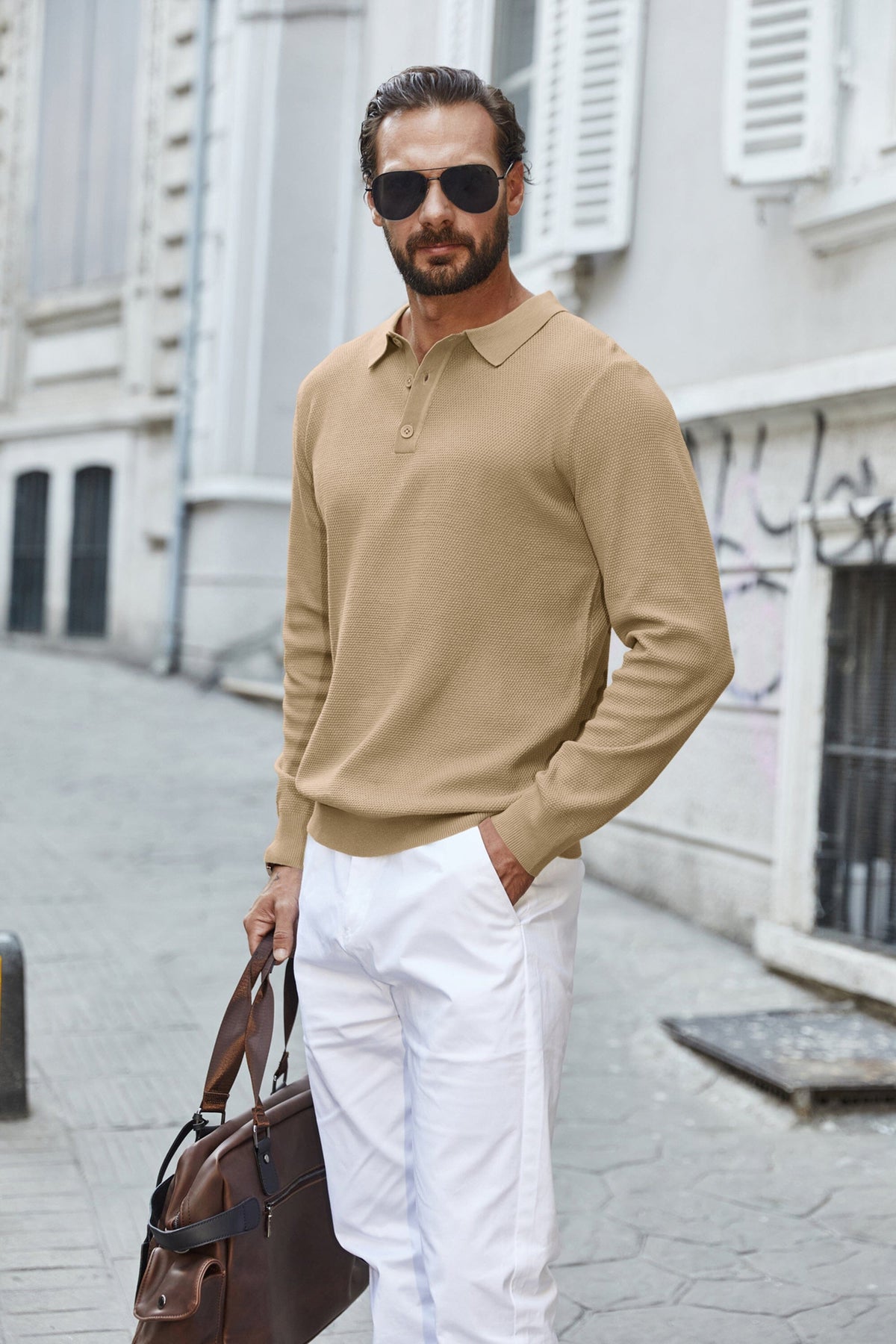 Polo jersey casual elástico