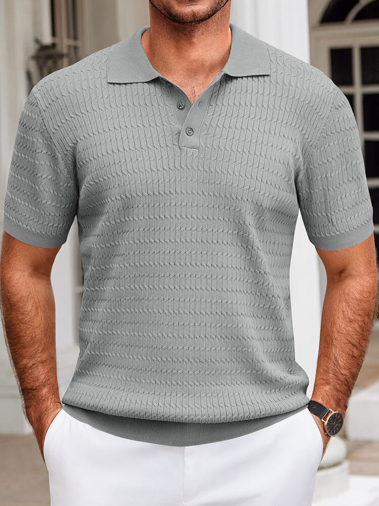 Polo de punto texturizado casual