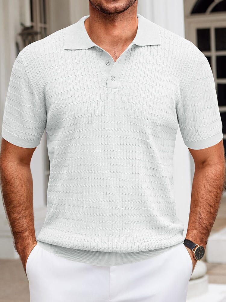 Polo de punto texturizado casual