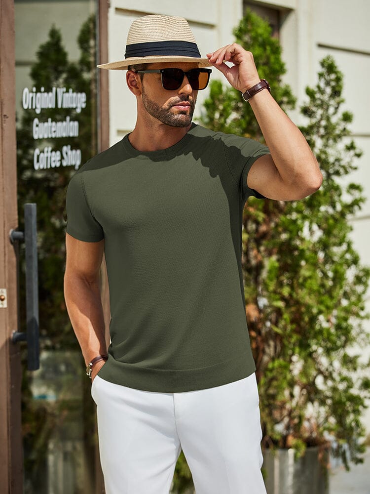 Camiseta básica de punto casual
