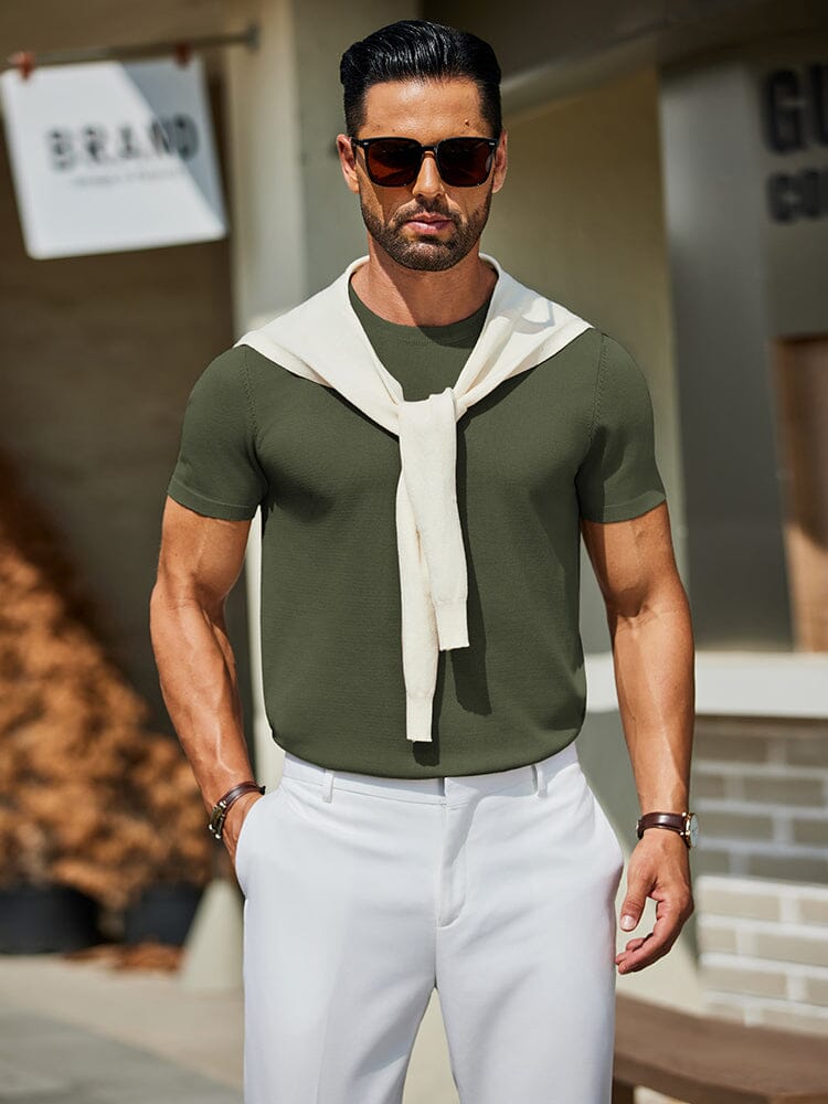 Camiseta básica de punto casual