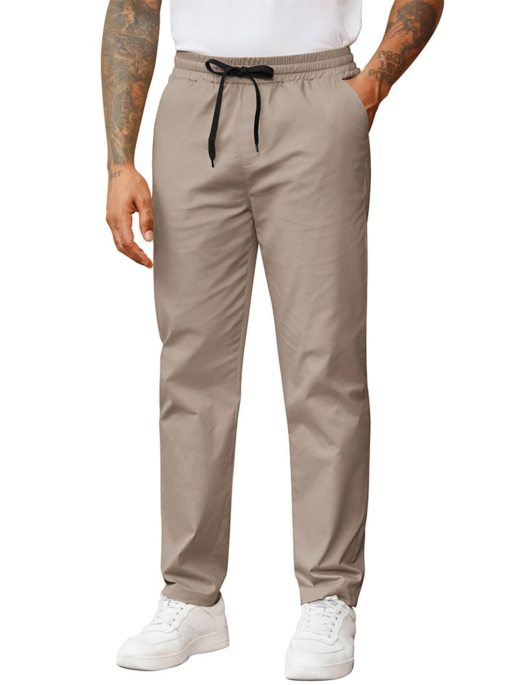 Pantalón chino recto con cordón