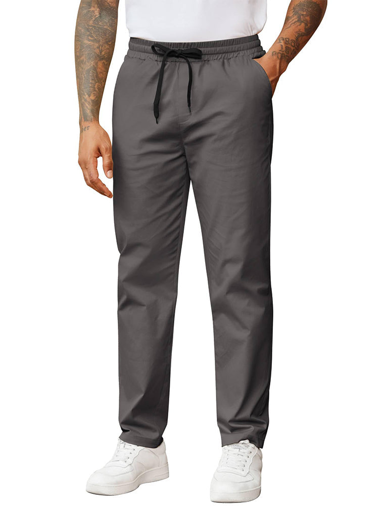 Pantalón chino recto con cordón