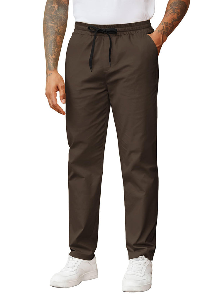 Pantalón chino recto con cordón