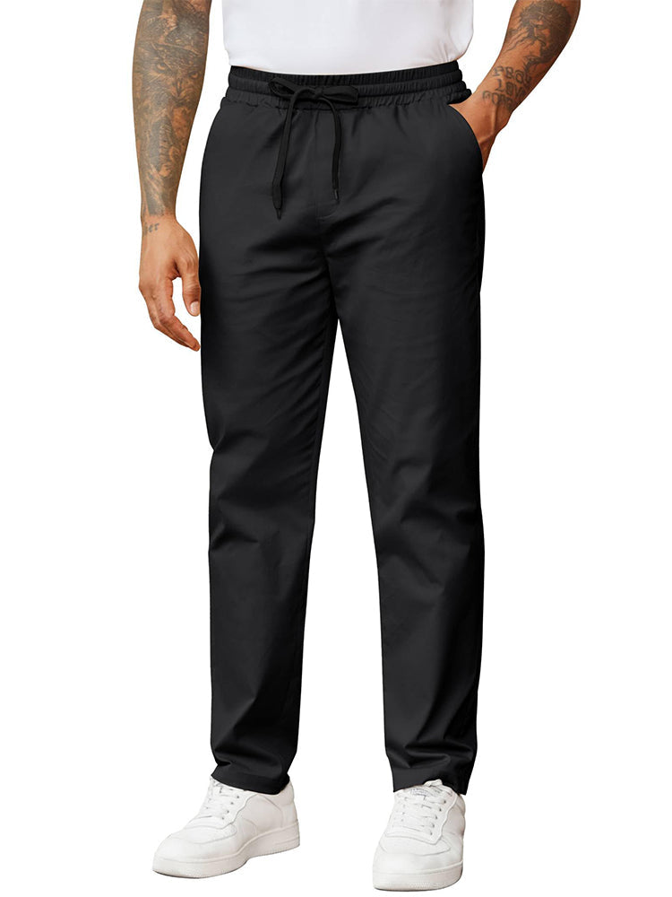 Pantalón chino recto con cordón