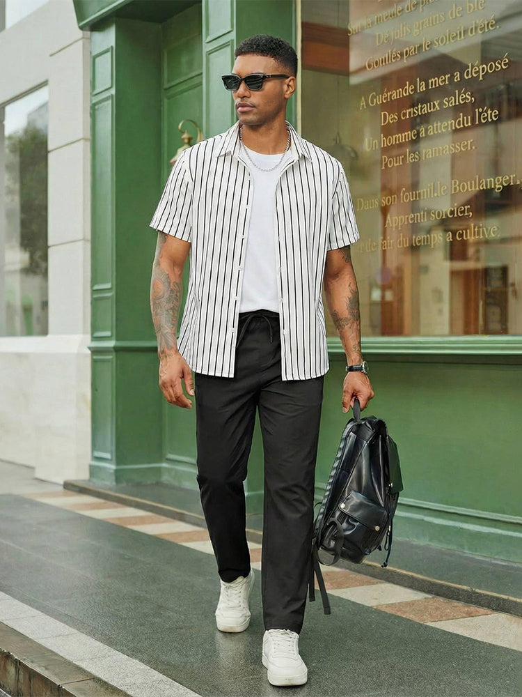 Pantalón chino recto con cordón