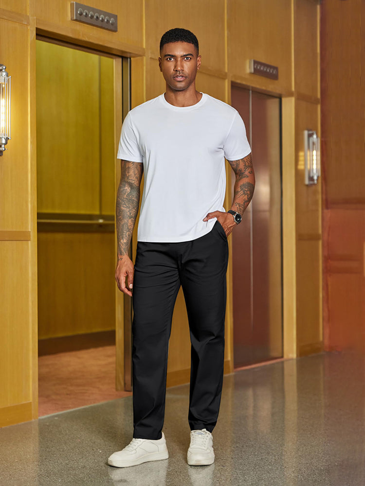 Pantalón chino recto con cordón