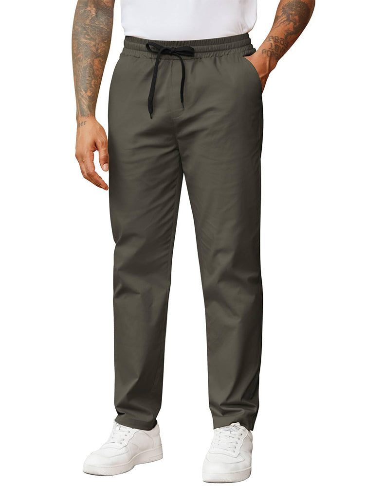 Pantalón chino recto con cordón