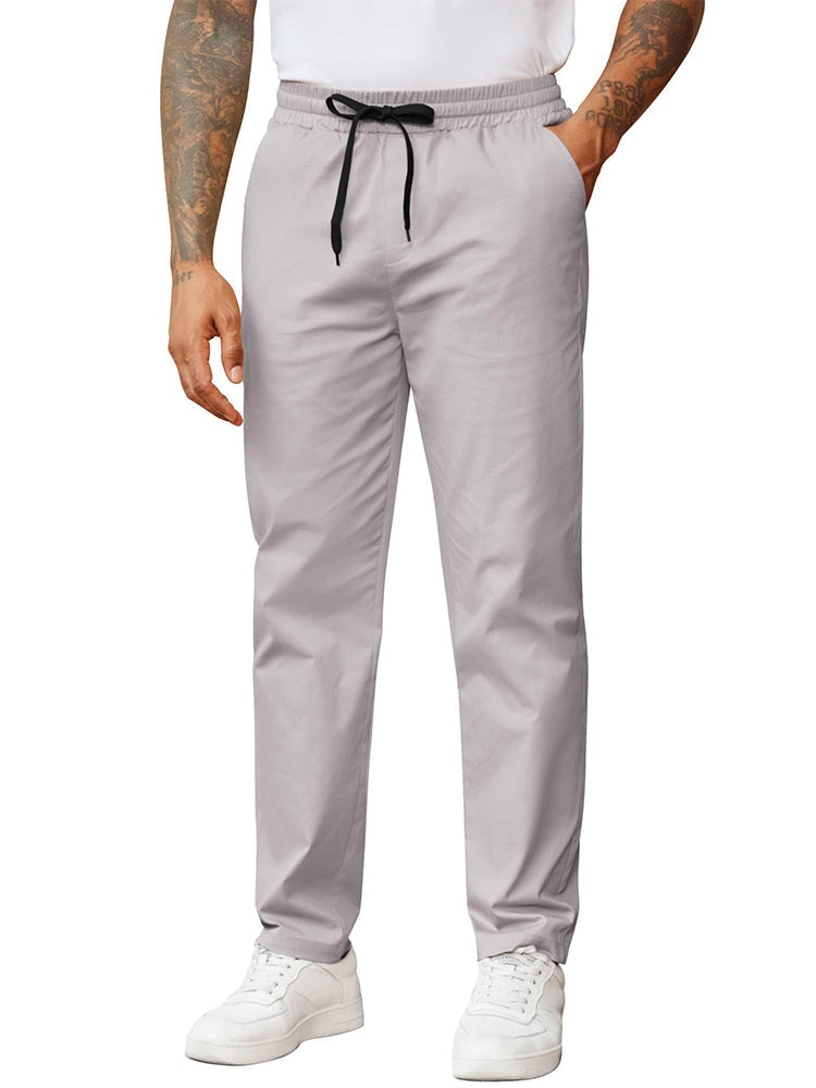 Pantalón chino recto con cordón