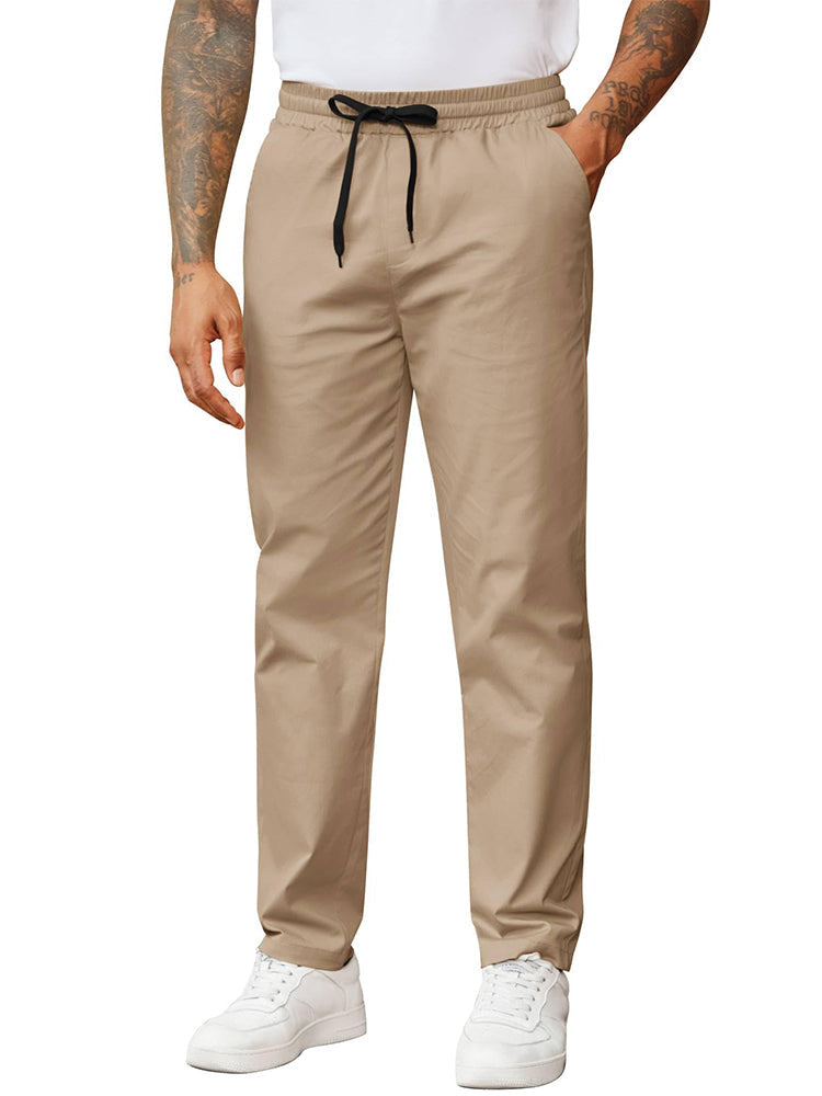 Pantalón chino recto con cordón