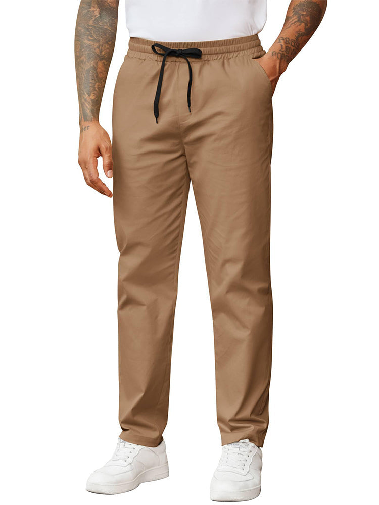 Pantalón chino recto con cordón