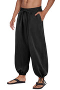 Pantalón harem estilo lino y algodón