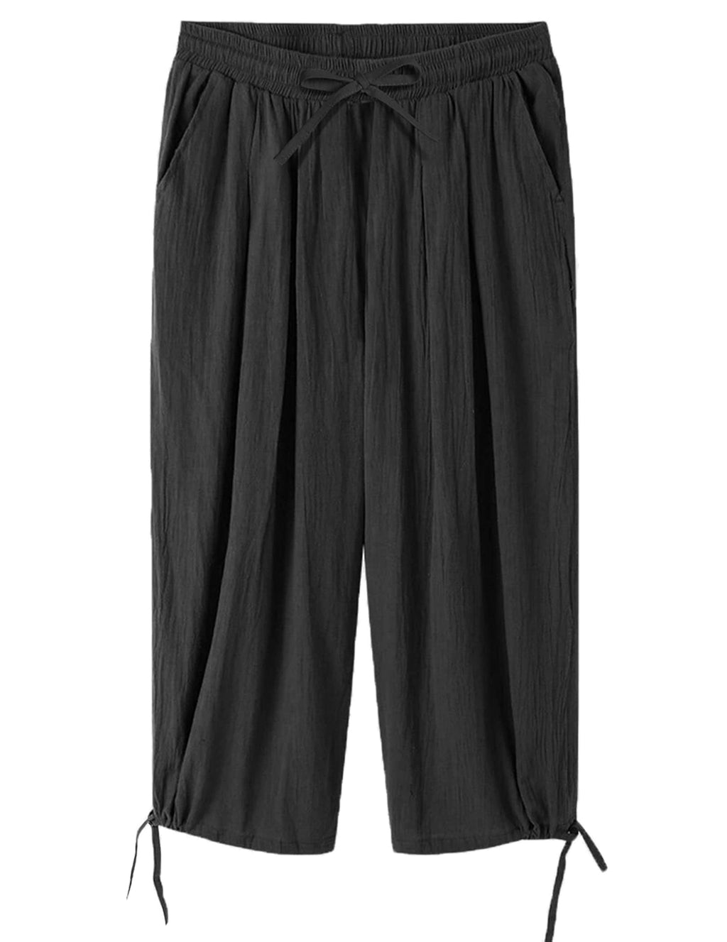 Pantalón harem estilo lino y algodón