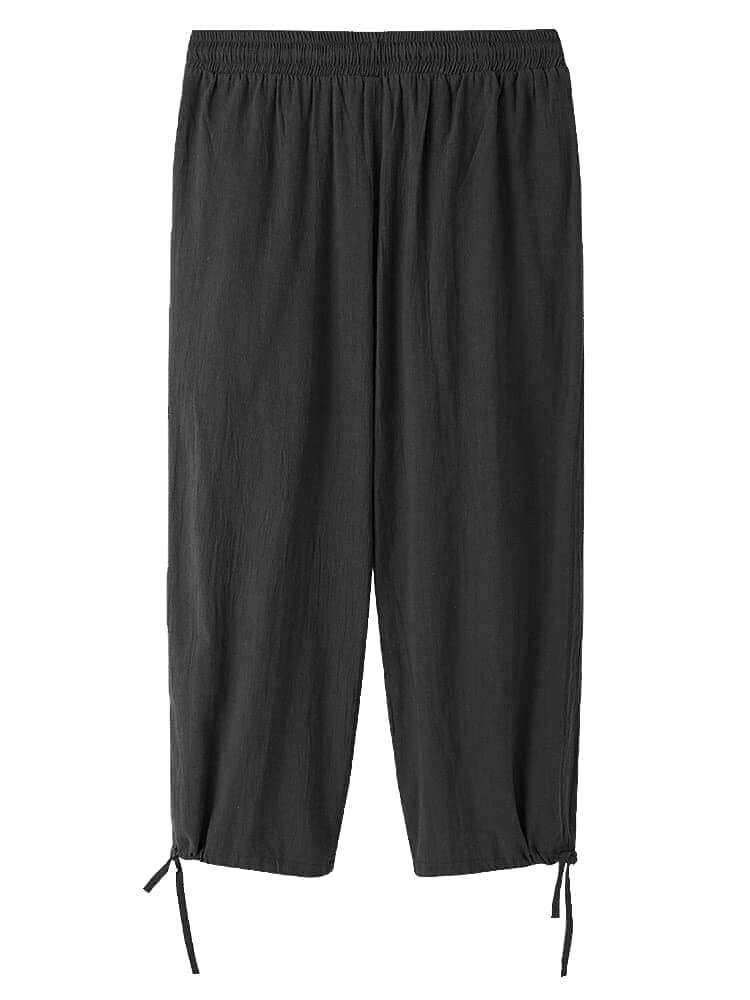 Pantalón harem estilo lino y algodón